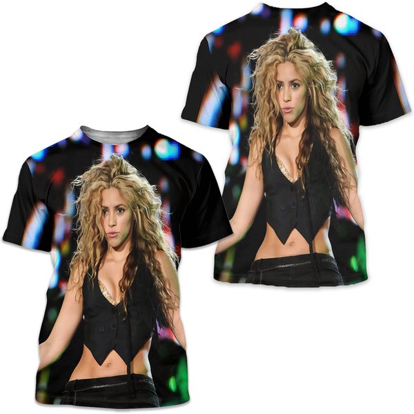 Singer Shakira 3D Print T-Shirt-image