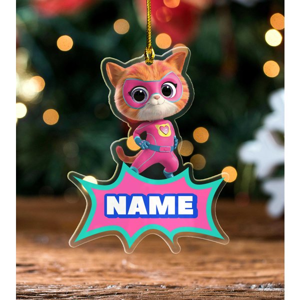 Personalized Superkitties Ornament, Superkitties Christmas Acrylic Ornaments, Xmas Gift-image