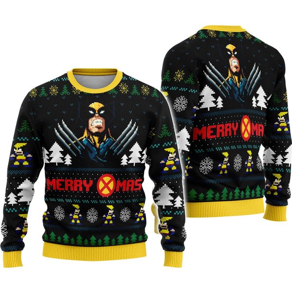 The Wolverine Ugly Christmas Sweater, Santa Claws Wolverine Ugly Sweater-image