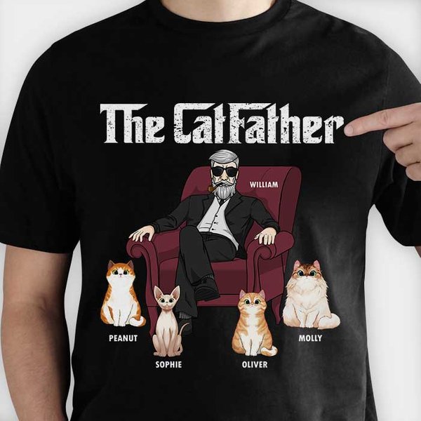 The Cat Father Personalized T-Shirt-image