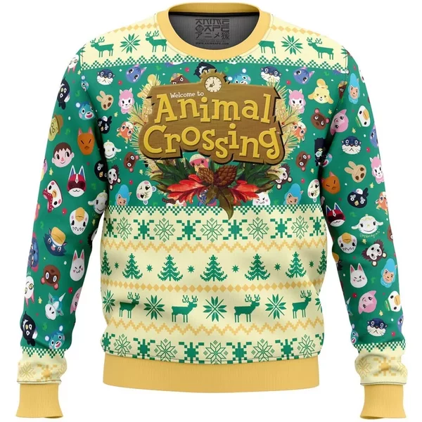 Happy Animal Villagers Animal Crossing Ugly Christmas Sweater-image