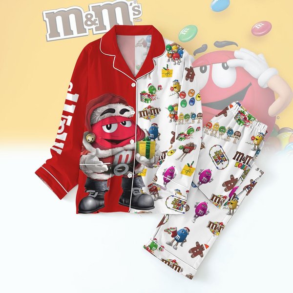 Christmas M And M Pajama Set, Candy Group Pajamas Set