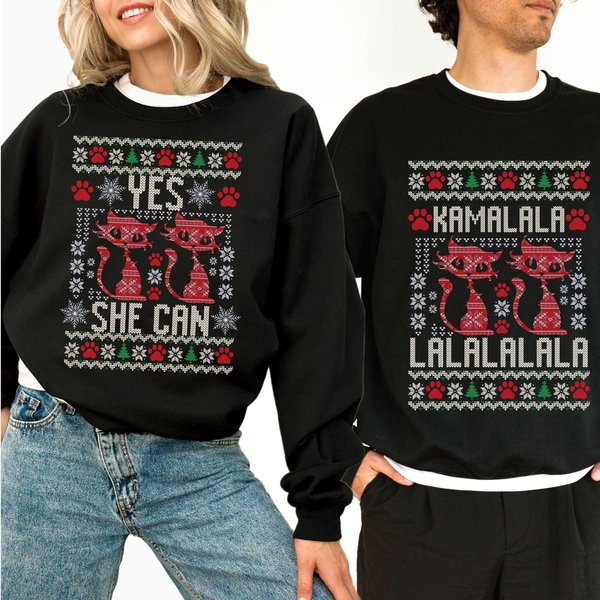 Kamala Harris Shirt, Kamala Harris Christmas Sweatshirt, Matching Ugly-image