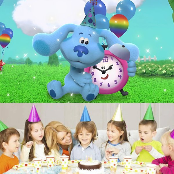 Blue's Clues Birthday Party Supplies Backdrop Banner Background Blue-image