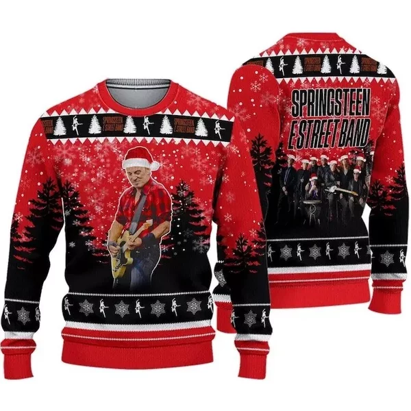 Bruce Springsteen 2024 Tour Sweater Ugly Sweater, Springsteen Rock Xmas Sweater-image