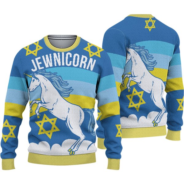 Jewnicorn Ugly Christmas Sweater (Sweatshirt)-image