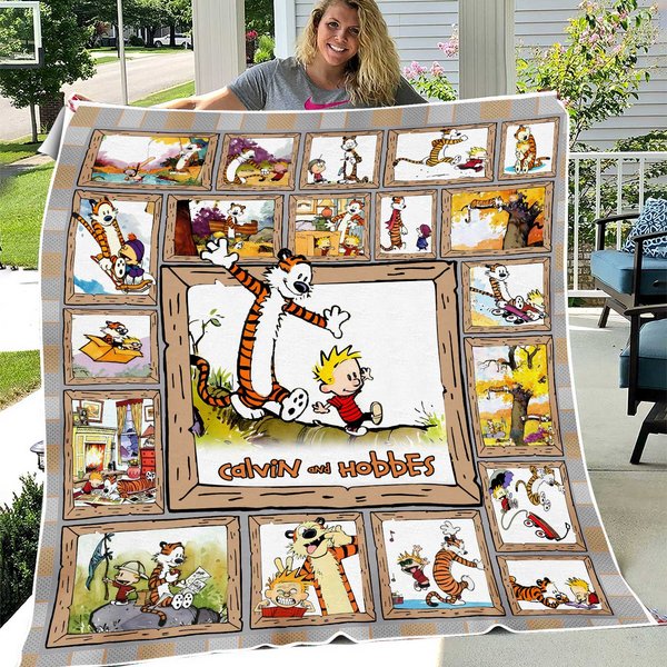 Calvin And Hobbes Quilt, Calvin And Hobbes Fleece Blanket-image