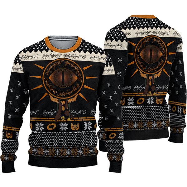 Eye Of Sauron 3D Sweater - Lotr Taters Potatoes Christmas Sweater-image
