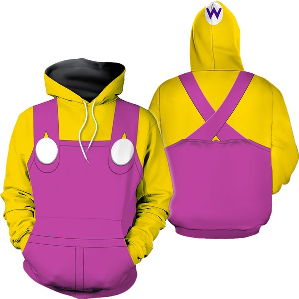 Unisex Wario Full Over Print 3D Hoodie-image