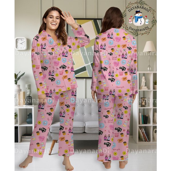 Gilmore Girls Pajamas Set, Gilmore Girls Woman Pajamas, Pajamas Sleepwear, Christmas Pyjamas Set-image