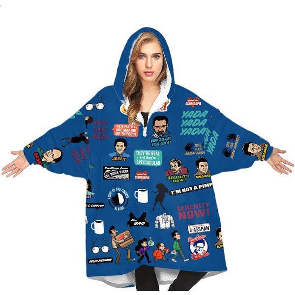 Seinfeld Tv Series Hoodie Blanket, Seinfeld Tv Show Winter Hoodie Blanket-image