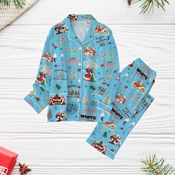 White Christmas Pajamas, White Christmas Movie Christmas, 90s Movie Xmas Pajamas