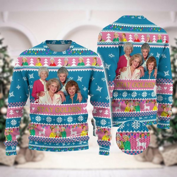 Christmas Stay Golden Thug Life Ugly Sweater, Vintage 80S Tv Sitcom Sweater, 80S Tv Sitcom-image