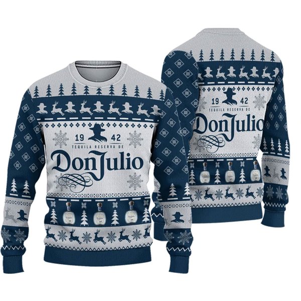 Don Julio Tequila Blue Sweater, Don Julio Tequila Blue Christmas Ugly Sweater-image