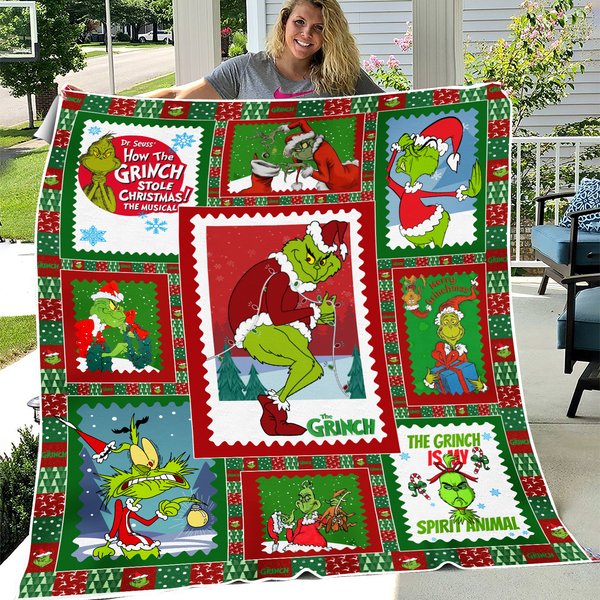 Funny Character Christmas Blanket, How The Funny Character Christmas Stole Fleece Blanket-image