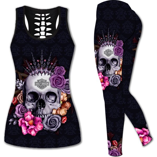 Love Motorbike All Over Printed Legging & Tank Top-image