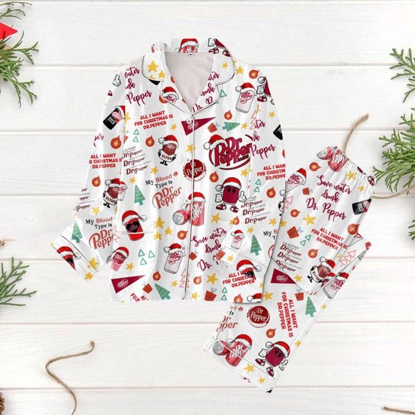 Dr Pepper Christmas Pajamas Set-image
