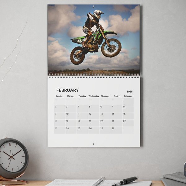 2025 Motocross Large Wall Calendar Gift Ideas For Moto Dad | Mom | Husband-image