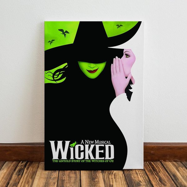 Wicked Broadway Poster, Home Decor, Canvas Movie Print, Christmas Gifts-image