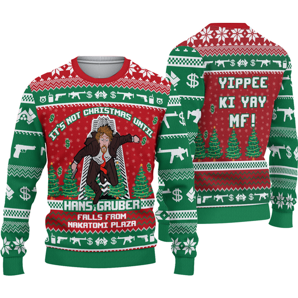 Die Hard Hans Gruber Christmas Ugly 3D Sweater Christmas-image