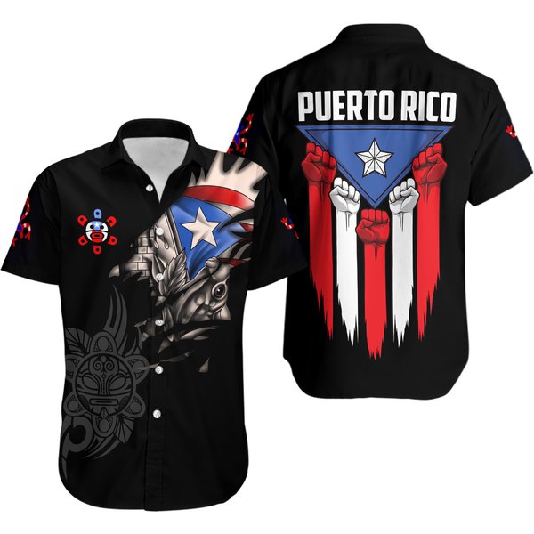 Puerto Rico Hawaiian Shirt, Button Down Shirt-image