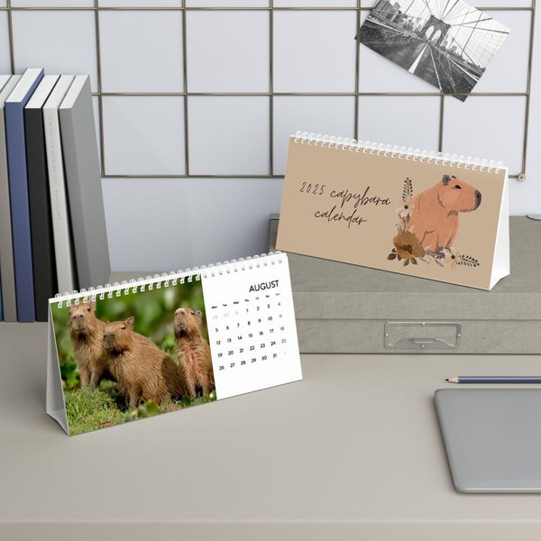 Capybara Gift Cute Funny Desk Calendar 2025, Capybara Christmas Gift-image
