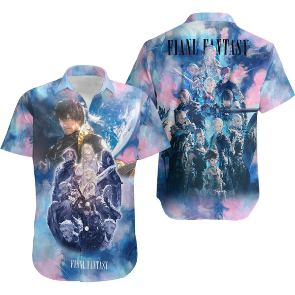 Fianl Fantasy Xiv Video Game Hawaiian Shirt, Button Up Shirt, Fianl Fantasy B-image