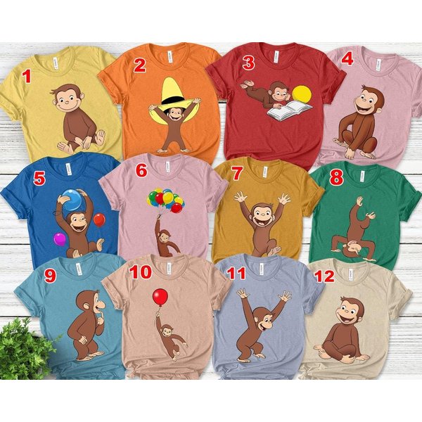 Curious George Custom Boy Tee Shirt-image