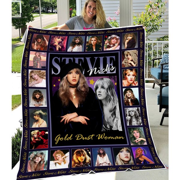 Stevie Nicks Gold Dust Woman Fleece Blanket