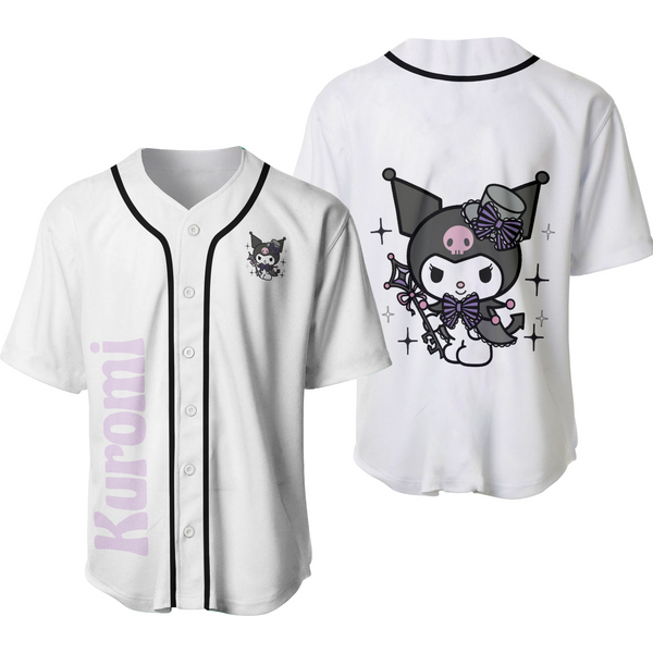 Sanrios Kuromi Melody Baseball Jersey, Anime Summer Gifts-image