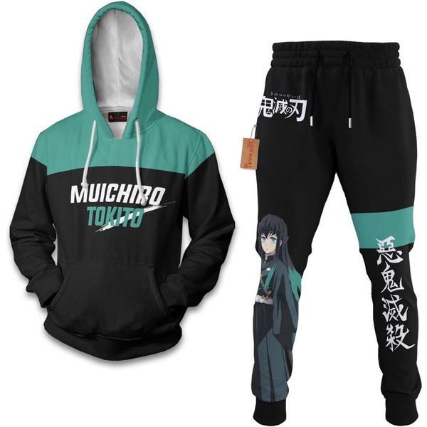 Muichiro Tokito Hoodie And Jogger Set Anime Costume-image