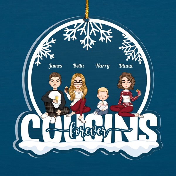 Cousins Forever - Personalized Custom Shaped Acrylic Ornament-image