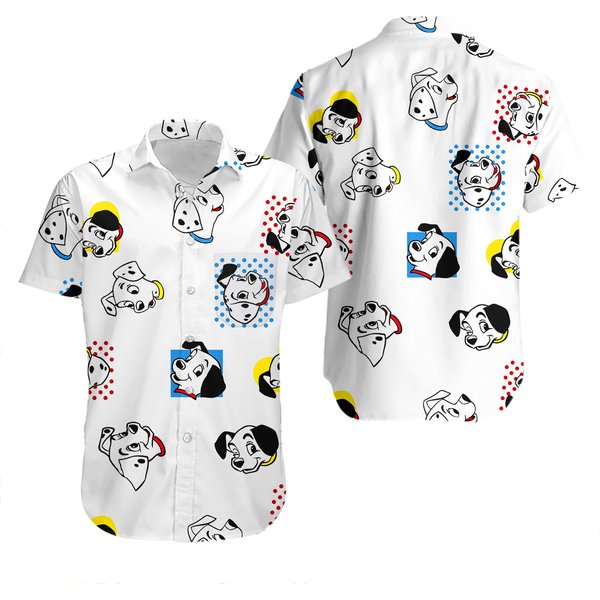 Dalmatian Head Hawaii Beach Shirt, Dalmatian Movie Hawaiian Shirt-image