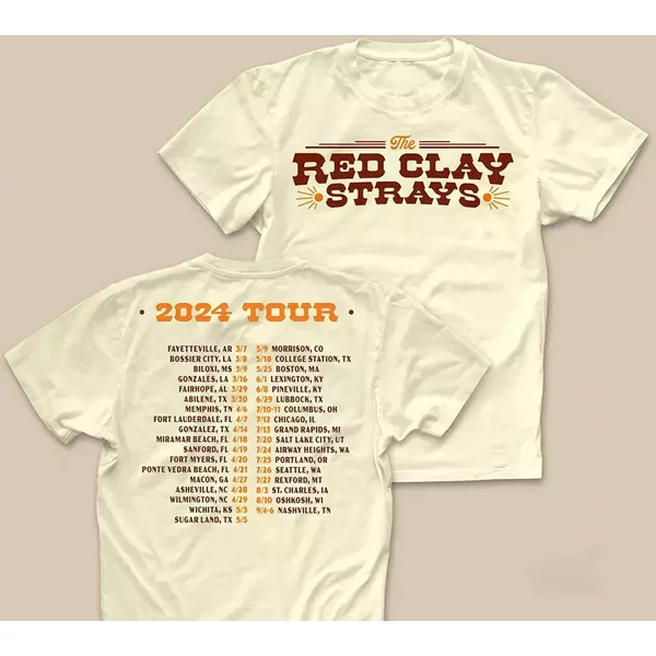 Red Clay Strays Tour 2024 Tour Tee Men And Women T Shirt-image
