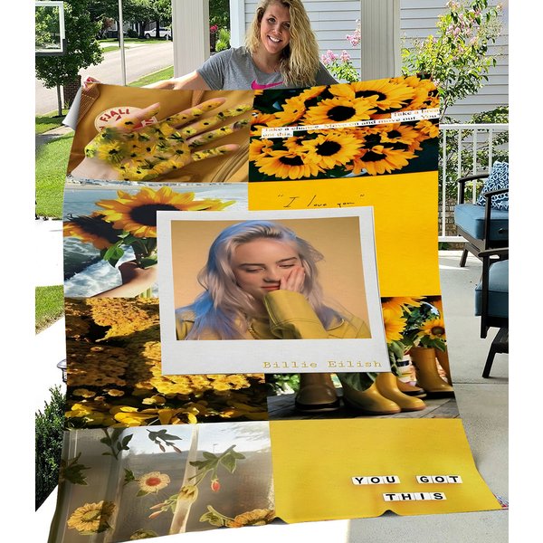 Billie Eilish Thank You Sherpa Fleece Blanket-image