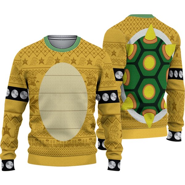Mario Bowser Christmas Sweater | Bowser Costume Shirt | Super Mario Bros Cosplay Sweater-image
