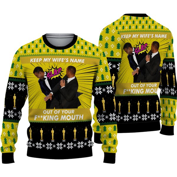 Will Smith Slaps Chris Rocks Meme Ugly Sweater-image