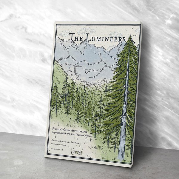 Vintage Travel Poster The Lumineers Poster, Wrapped Frame Canvas Poster, Wall Art, Home Decor