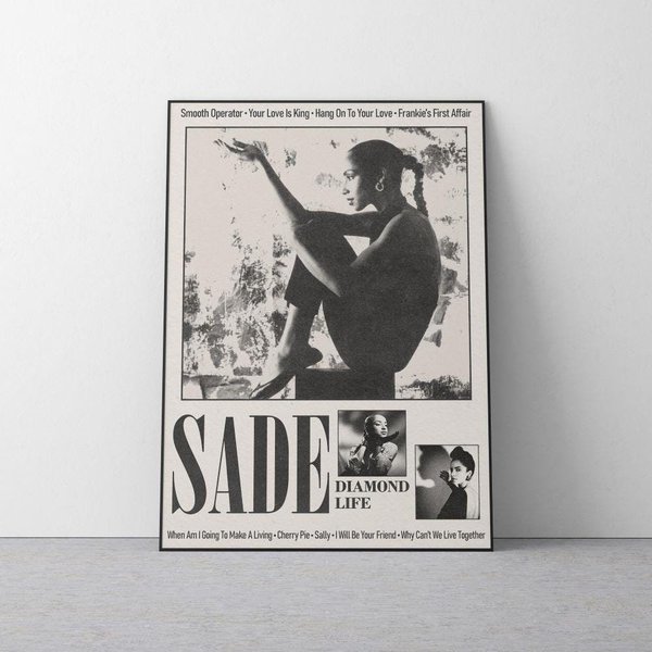 Sade - Diamond Life Album Poster | Vintage Music Wall Art-image