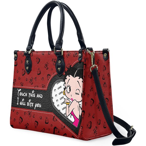 Betty Boop Leather Handbag, Betty Boop Bag-image