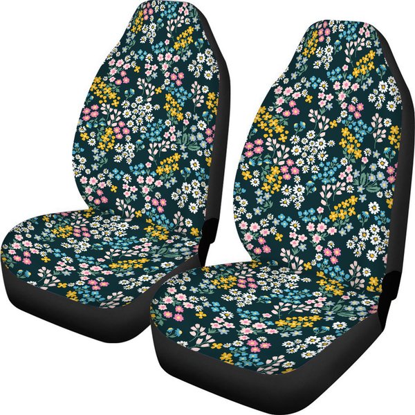 Flower Garden Print Car Seat Covers For Front Seats