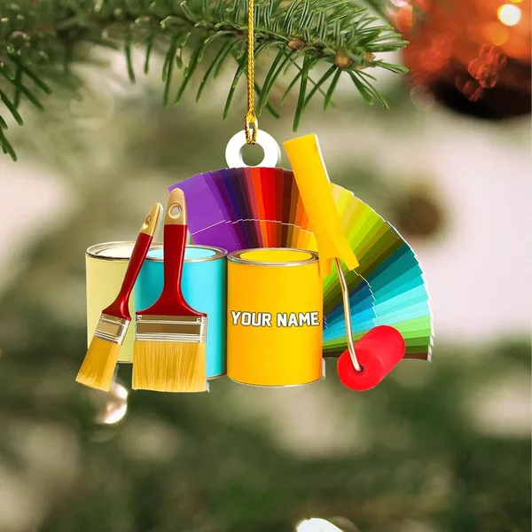 Personalized Painter Ornament Christmas 2024 Painter Ornament Gifts Xmas Tree Decor Cs23-image