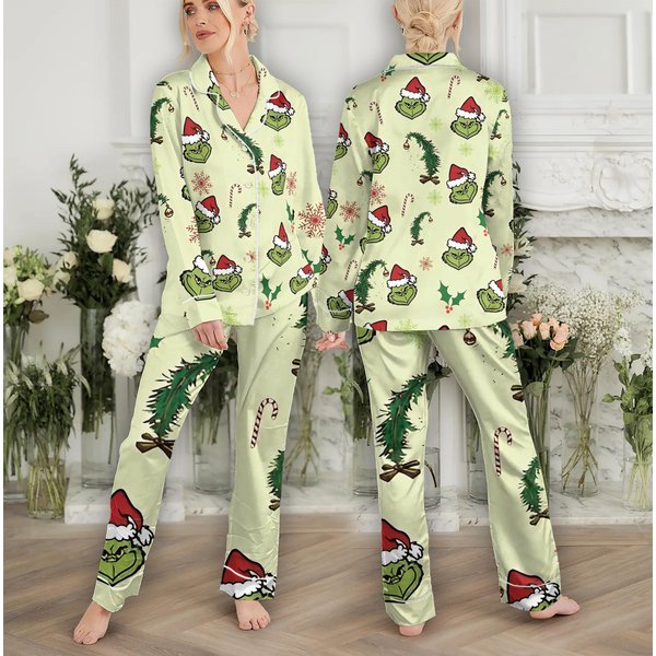 Funny Character Christmas Pajamas Set Family, Merry Grin Pajamas Set, Christmas Party Gift-image