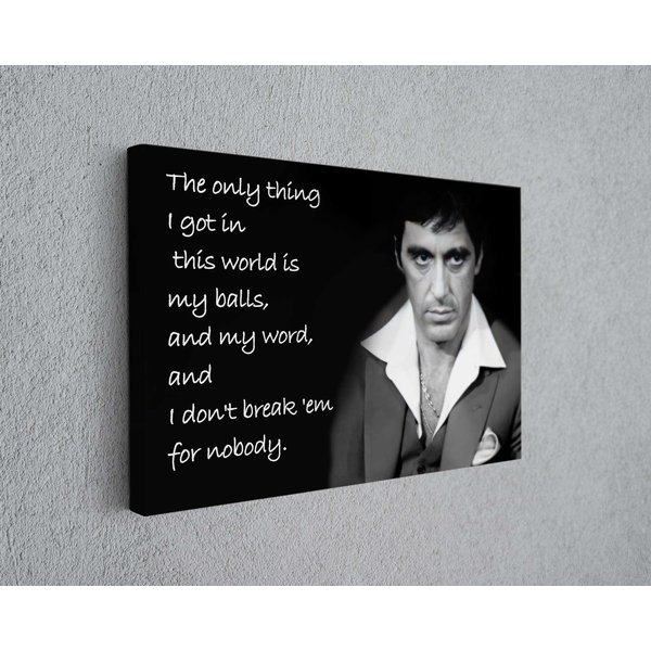Scarface Tony Montana Quote Movie Canvas Print Fine Art Photography,Art Canvas Poster Wall Decor-image