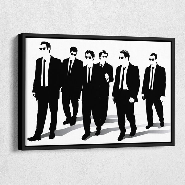 Reservoir Dogs Poster Illustration Black And White Canvas Wall Art Home Decor-image