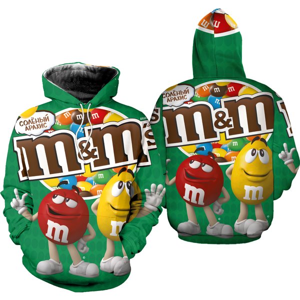 M And M Halloween Costume 3D Hoodie, M&M Face Costume-image