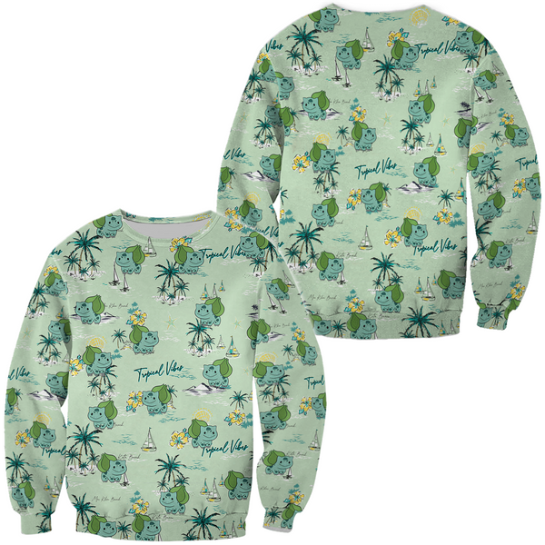 Bulbasaur Sweatshirt Japanese Anime Sweater Shirt Bulbasaur Shirt Gift-image