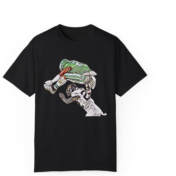 Saquon Barkley Hurdle Backwards Jump T Shirt-image