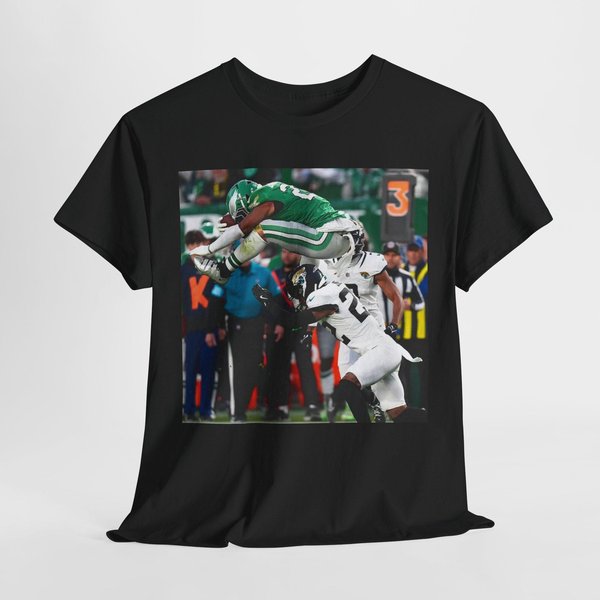Saquon Barkley Hurdle Shirt, Football Tee, Eagles Shirt,-image