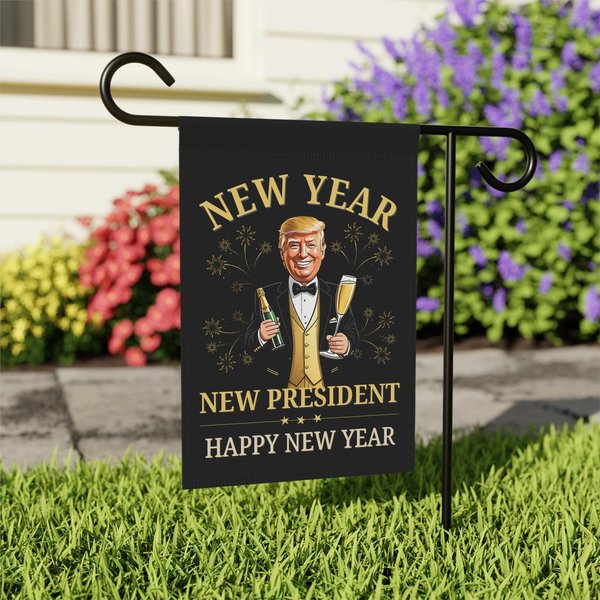 Trump Won Garden Flag, Trump New Years Garden Flag-image